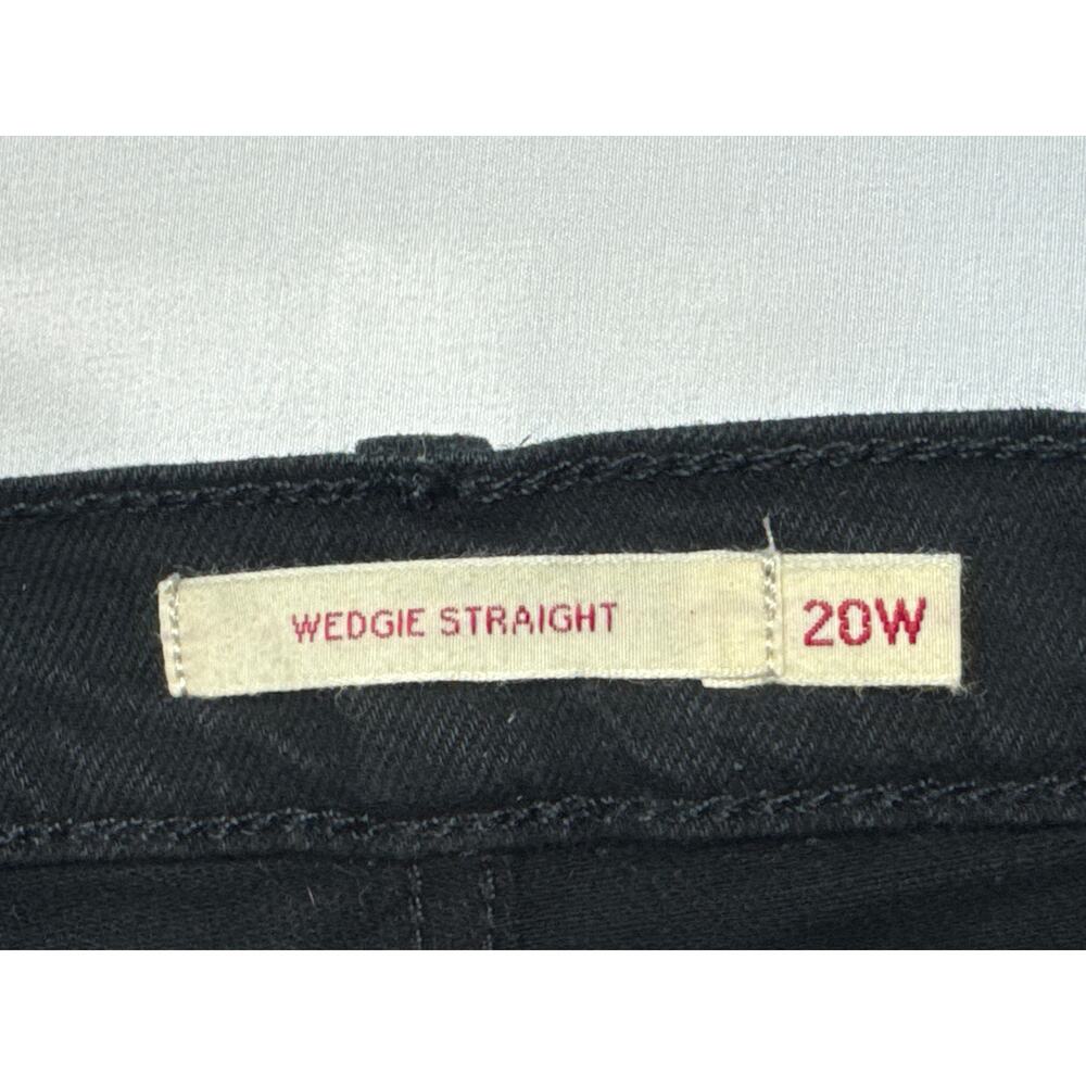 Levi's Women's Wedgie Straight Leg Black Jeans - Size 20W (40x25.5) - Picture 5 of 8